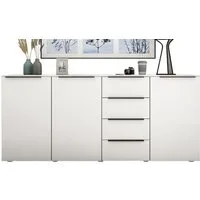 borchardt Möbel Highboard Tom, Sideboard mit Metallgriffen, 3Türen und 4 Schubkästen, Breite 200 cm