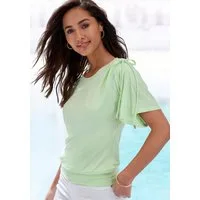 LASCANA Rundhalsshirt mit variabler Ärmellänge aus luftigem Viskose-Stretch