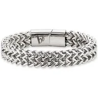 Bruno Banani Armband Schmuck Geschenk Armkette Ankerkette 12 mm breit Silber