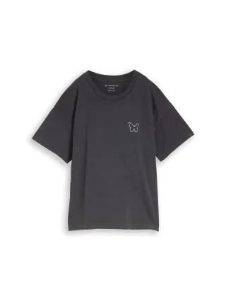 tom tailor kids - Oversize T-Shirt mit Rückenprint coal grey - Gr. - 140