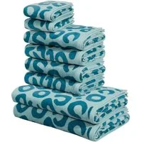 OTTO home Handtuch Set Anna Leopardenmuster, 8-tlg Handtuch-Set, 100% Baumwolle, Frottiervelours (Set, 8-St), Duschtücher, Handtücher und Gästetücher, weich, modern, Animal Print