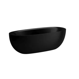 LAUFEN freistehende Badewanne ALESSI 800x1850x590 Sentec Kaffee matt außen/Schwarz matt innen, H2209 H2209727160001