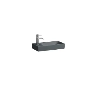 LAUFEN Handwaschbecken MEDA 235x460x115 asym. o.Hl. o.Ül. Becken re graphit matt, H8151147581121 H8151147581121