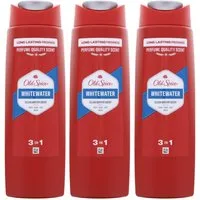 Old Spice Haarshampoo 3x Old Spice Whitewater 3in1 Shampoo für Haar, Gesicht & Körper für la