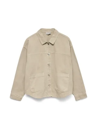 VERO MODA - VMJAMIE LS DENIM SHACKET MIX GA NOOS Silver Mink - Gr. - M