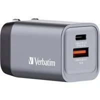 Verbatim Verbatim GNC-35 GaN Reiseladeadapter 35 W 1x USB-A, 1x USB-C® USB PD, USB-Ladegerät (GNC-35 GaN)