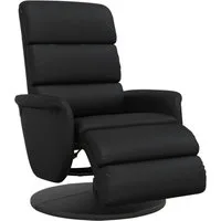 vidaXL Sessel Relaxsessel mit Fußteil Schwarz Kunstleder (1-St)