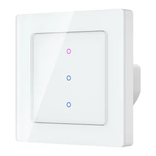 Tuya Smart WiFi Light Switch 1/2/3 Gang Tempered Glass Panel Switch with Schedule & Automation Function Smart Life APP V