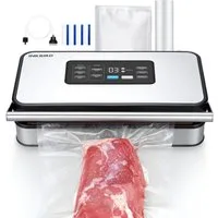 INKBIRD Vakuumierer Doppelpumpe Eingebauter Cutter Roll, 20L/min, geräuscharm, Rollenbreite 500 cm, 150W, Countdown-Anzeige + Überhitzungsschutz