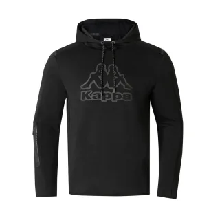 Kappa - Hoodie zum Überziehen für Herren, Baumwollmischung (Schwarz)