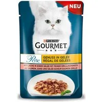 Gourmet Perle Genuss in Gelee mit Lachs 85 g, für: Katze