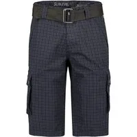 SUBLEVEL Cargoshorts Kariertes Design mit Capri Style Karierte Cargoshorts