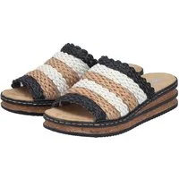 Rieker Pantolette Sommerschuh, Urlaubsschuh, Keilpantolette zum Schlupfen