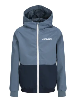 JACK&JONES - JJERUSH BLOCKING HOOD BOMBER NOOS JNR Blue Mirage - Gr. - 176