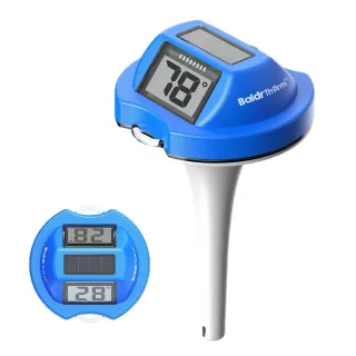 Baldr-Therm Solar Pool Thermometer IP68 Waterproof Floating Digital Thermometer with High Accuracy for Outdoor Pools Spa