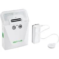 HUMANTECHNIK Türklingel-Set & Telefonklingel-Set: visuTone.air Klingelverstärker mit Ton & Blitz, 1 Empfänger, 6 Klingeltöne, (Set), extralauter Klingelton, Lichtblitz