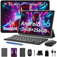 VekfulPC 10" Android 16 256GB mit Zubehör Tablet (10", 256 GB, Android 16, Android 16, mit Stift/Maus/Tastatur, Gemini Al)