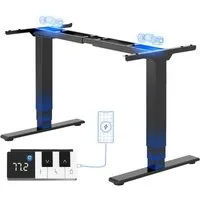 FLEXISPOT Schreibtisch Elektrisch höhenverstellbares Tischgestell (EC5 Serie) (Dual-Motor & 3-Fach-Teleskop & 3 Speicherhöhen, Zeit-Erinnerungsfunktion, Softstart/-Stop), Antikollisionssystem, LED-Display, Max. Load: 160kg