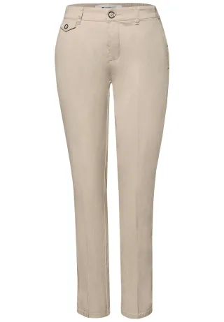 Street One - Chino im Casual Fit in softer Qualität cobble stone - Gr. - 28