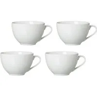Ritzenhoff & Breker Cappuccinotasse Bianco Cappuccinotassen 300 ml 4er Set, 4-tlg., Porzellan