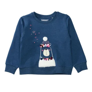STACCATO - Sweatshirt mit Eisbär-Applikation blue mel - Gr. - 116/122