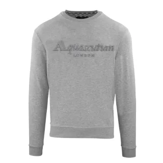 Aquascutum - Sweatshirt für Herren, Rundhalsausschnitt, Langärmlig (Grau)