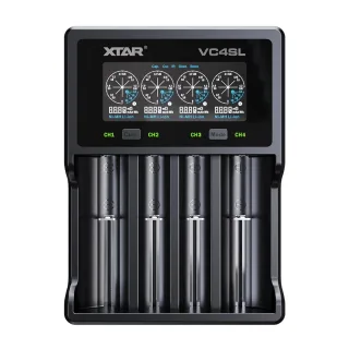 XTAR VC4SL Intellegent LCD Battery Charger USB C QC3.0 Fast Charge 1.2V Ni-MH AAA AA Batteries Rechargeable Li ion 18650