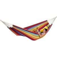 Amazonas Hängematte XL Hängematte Barbados - Klassische Hängematte für 2 Personen, Handgefertigt in Brasilien, recycelte Baumwolle