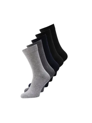 JACK&JONES - JACJENS SOCK 5 PACK NOOS Dark Grey Melange - Gr. - ONE SIZE