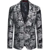 Allthemen Sakko Herren 2 Knöpfe Pailletten Blazer für Party