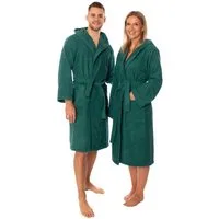 Lavea Bademantel Damen und Herren, Morgenmantel Mexico, Hotelbademantel, Lang, 100% Baumwolle, mit Kapuze, hochwertiger Bindegürtel, Weich & Saugstark - Spa Feeling für Zuhause