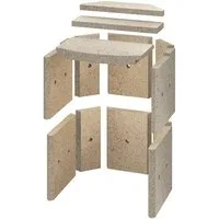 H&M Germany Kaminofen-Erweiterungssegmet Innenauskleidung Vermiculite komplett Fireplace Alicante