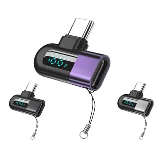 6A Type-C OTG Adapter 120W Fast Charging Digital Display USB-C to C Converter 480Mbps Data Transfer PD Compatible Alumin