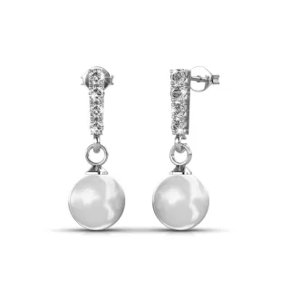 Mercury Ohrringe - Silber und Kristall