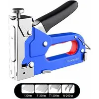 Bolwins Handtacker A07C 4in1 Profi Handtacker mit 800 Klammern Tacker Hefter Heftklammer, 0 in V, 4-in-1 Handtacker, Einstellbare Schlagkraft