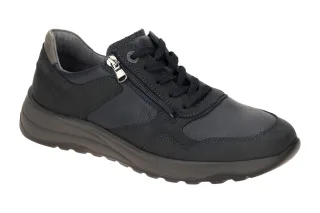 Waldl?ufer 662001 K-JOHN Herren Schn?r-Halbschuhe Blau Notte/Ocean Rutschfest...