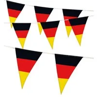Fries Girlande Deutschland Fußball EM 6 Meter lange Wimpel Girlande Schwarz Rot Gold