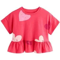 Next Schößchenshirt Kurzarmshirt mit Schößchen aus 100 % Baumwolle (1-tlg)