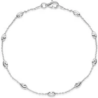 Materia Armkette Damen Silber Kugeln 19cm SA-69, 925 Sterling Silber, diamantiert