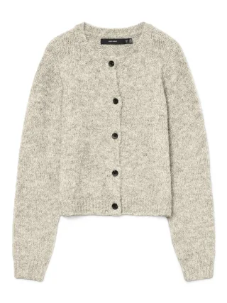 VERO MODA - VMNOVAH LS O-NECK BUTTON CARDI GA NOOS Birch - Gr. - L