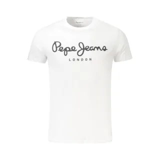 Pepe Jeans Weißes Baumwoll-Herren-T-Shirt