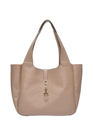 Roberta M Beige Rindsledertasche