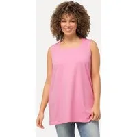 Ulla Popken Longshirt Longtop Classic Fit Carré-Ausschnitt ärmellos