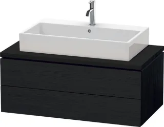 Duravit L-Cube Konsolenwaschtischunterbau wandhängend Eiche Schwarz Matt 1020x547x400 mm - LC5819016 LC581901616