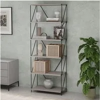 Vicco Bücherregal Ravix, Greige/Schwarz, 60 x 166.5 cm, 1-tlg.