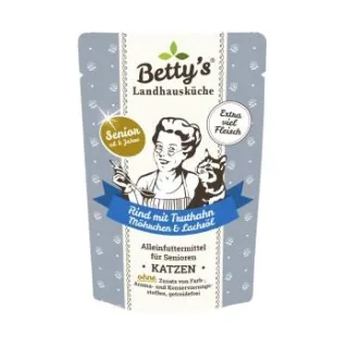 Betty's Landhausküche Frischebeutel SENIOR Rind mit Truthahn 12 x 100g