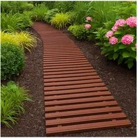 HTI-Living Trittsteine Rollweg 16-teilig Nessa, 30x131 cm, Set, 16-St., 16 Module inkl. Verbindungselementen, Gehweg Gartenweg leicht zu verlegen