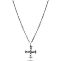 Police Edelstahlketten-Set Herren Halskette Kette Edelstahl mit Anhänger Kreuz 70 cm Police