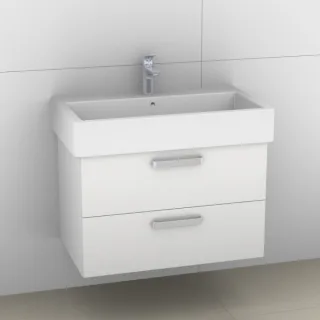 Artiqua 411 Waschtischunterschrank für Vero 045480 Weiß Hochglanz, 411-WU2L-D19-7016-68 411-WU2L-D19-7016-68