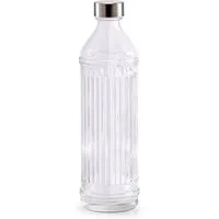 Zeller Present Glas flasche, Glas (soda lime glass) /Edelstahl, 970 ml, (soda lime glass) /Edelstahl, transparent, Ø8,5 x 30 cm